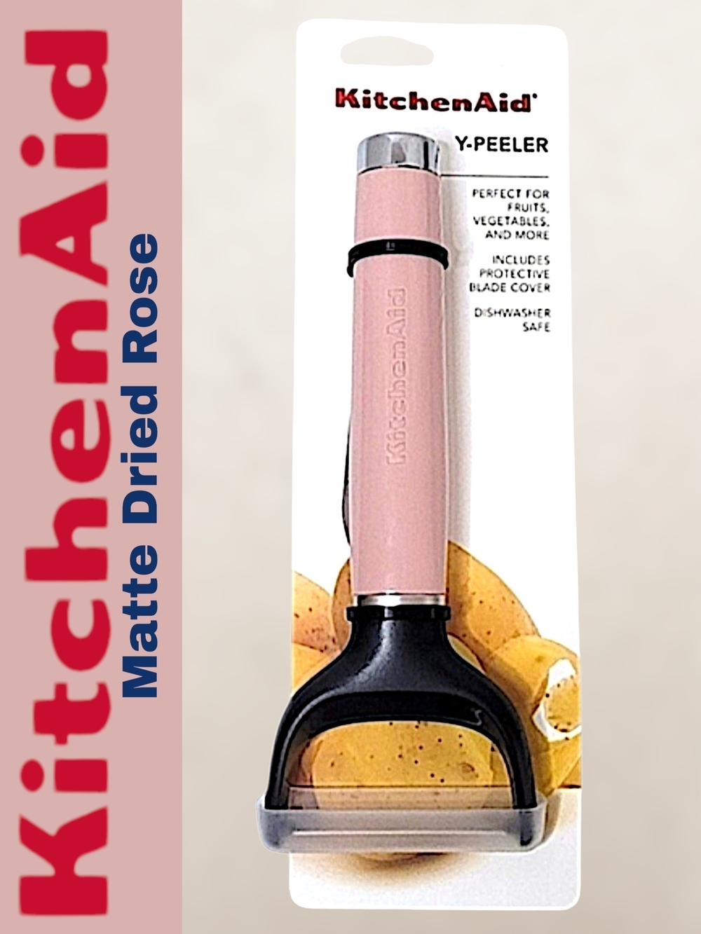 KitchenAid Y-Peeler In Matte Dried Rose - Pink Handle